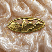 Vintage Brosche - Goldfarben -