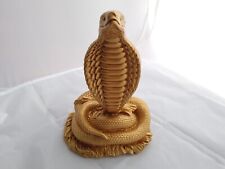 Königskobra Schlange Kobra Marmorguss bronzefarben 24cm