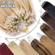Micro-Ring Loop Hair Extensions 100% Remy Echthaar Haarverlängerung 200 Strähnen