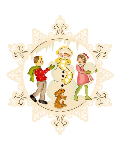 Fensterbild deko schneemann - fensterbild,