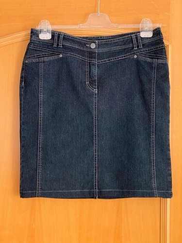 Klassischer denim jeansrock - denim,