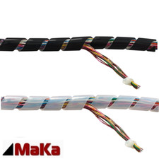 1 - 10 Meter Kabelspirale  Spiralschlauch Kabelschutz   Ø 4. 5. 8. 11. 17. 21 mm