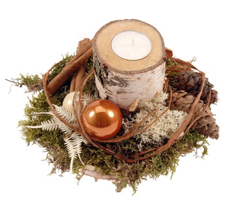 Adventsgesteck rund