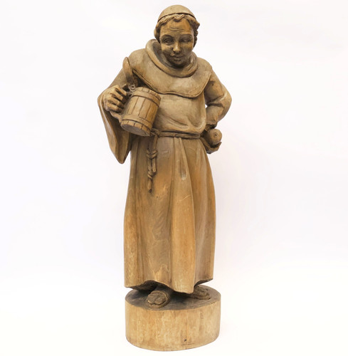Mönch mit krug holz - mönch,