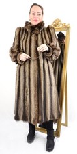 A5531 WASCHBÄR MANTEL ECHT PELZ PELZMANTEL PELZJACKE - RACCOON FUR COAT