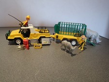 Playmobil ***Rarität*** Safari-Jeep u. -Anhänger 3528- u. 3529-A/1980, ohne OVP!