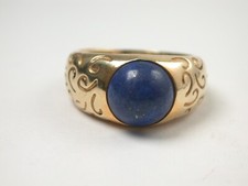 klassischer Herren Ring Lapislazuli in Gold  Größe 60