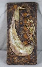 Atelier Schäffenacker Keramik Wandplatte Motiv Hahn - 5,6 Kg. - 1950er,60er J./H