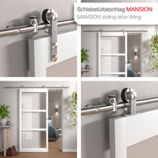 Holz Scheunentor Beschlag Edelstahl Schiebetürsystem MANSION 2005 mm von SOTECH