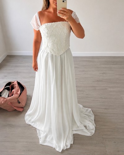 Brautkleid 12 korsett - gr.,