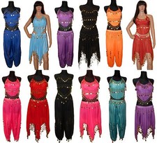 BAUCHTANZ KOSTÜM BELLY DANCE KOMPLETT SAMBA TANZ KARNEVAL TRIBAL ORIENTALISCH