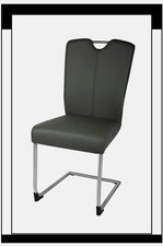 uno Freischwinger Sammy Grau mit Griff in der Rückenlehne Ohne SCHRAUBEN Neu