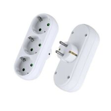 3 Fach Mehrfachstecker Steckdosen Adapter Steckdosenverteiler Dreifachstecker
