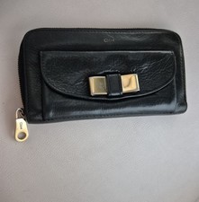 Chloe Paraty Geldbörse Portemonnaie Wallet Zipper Schleife Vintage
