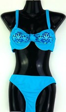 Bikini Gr. 38 (75) A Türkis Damen Bademode Schwimmanzug Neu*