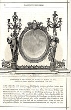 Toilettenspiegel Stil Louis XVI Christofle Paris Holzschnitt-Vignette von 1873