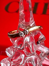 750 Gelbgoldring mit zwei Brillanten 0,14 ct. TW