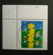 Bund 2000: EUROPA, MN 2113, gest. " LINZ RHEIN 12.8.00 ", mit BOGENECKRAND