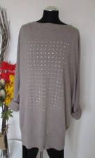 Langer Wollpullover Minikleid Strickkleid Pulloverkleid Longpullover Gr. 46 48