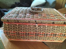 Vintage Kleine Truhe Kiste Korb Gebrauchsspuren