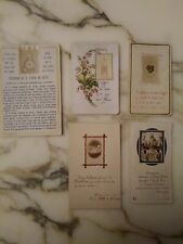 4 Original Andachtsbilder mit kleinen Collagen Anfang 20. Jh.