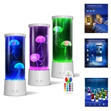 Quallen Lampe Lavalampe Groß Aquarium Stimmungslicht mit 17 Farbwechselnden L...