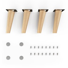 4x sossai® Holzfüße schräg