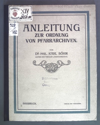 Anleitung zur ordnung von - ordnung,