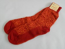  Hirsch-Natur Norwegersocken Sternmuster Bio Wolle 100% Schurwolle kbT Socken