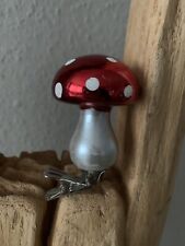 Glaspilz Fliegenpilz Glas Pilz Dekoration Weihnachten XMAS 6cm Figur Rot Weiß