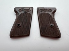 Original Walther Griffschalen f. PPK, braun, Kunststoff, unbenutzt