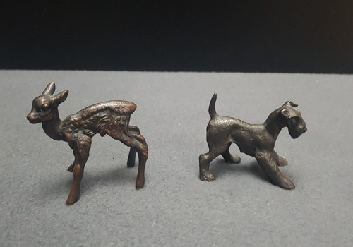 Antik bronze tiere rehkitz - tiere,,