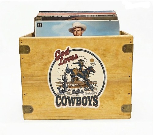 God loves cowboys plattenbox - god,