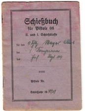 Schießbuch Wehrmacht Pistole