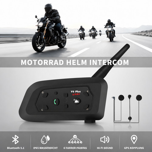 Plus bluetooth intercom - v6,