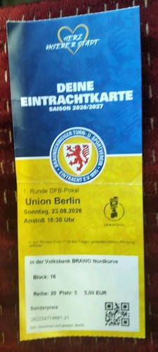 Sammler ticket dfb pokal - 26/27,