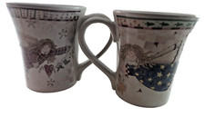 Tassen Engelmotiv - 2 Freundschaftstassen - Keramik - schwere Qualität