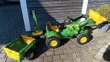 Set rolly Toys Trettraktor 7930 mit Anhänger und Heckbagger wie neu
