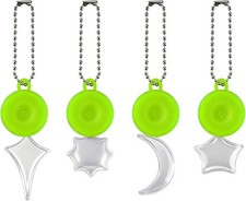 LED Blinklicht Schulranzen - 4 Stück Reflektoren Kinder Anhänger mit