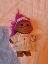 90er Russ Ärzte Troll ca.15cm Good Luck Troll Russ Berrie Vintage Top Zustand