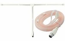 FM AM UKW Antenne Wurfantenne Dipol Radio Koax Anschluss 75 Ohm Zimmerantenne