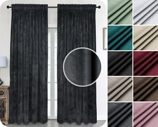 Samt Vorhang Kräuselband U-Band Gardine Velvet abdunkelnd und blickdicht