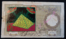 100 Lire  Banknote von Keith Haring sign, bearbeitet , Zertifikat, limitiert!