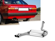 Fox Edelstahl Sportauspuff Audi 80/90 quattro Typ 85 bis 08.1984 2x76mm