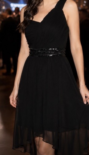 Schwarzes symetrisches kleid - schwarzes,