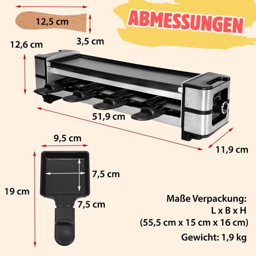 Raclette für personen - 4,
