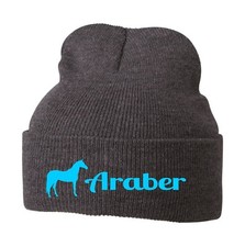 Beanie Strickmütze PFERD Stickmotiv ARABER reiten Siviwonder