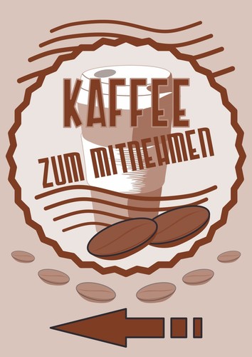 Verkaufsschild schild kaffee - verkaufsschild,