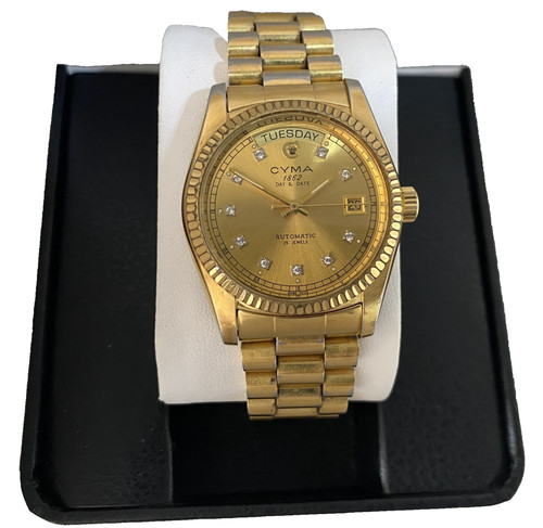 Cyma 1862 day date - &,
