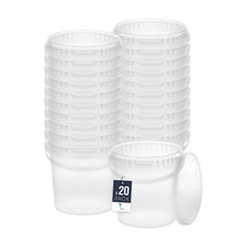 Eimer mit Deckel 30 20 10 5 3 1 0,5 L Transparent BenBow Lebensmittelecht